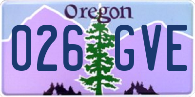 OR license plate 026GVE