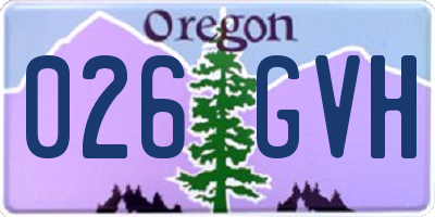OR license plate 026GVH