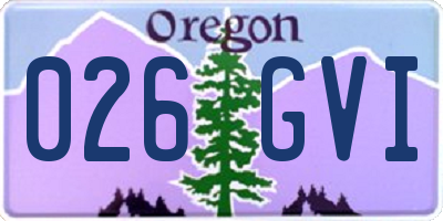 OR license plate 026GVI