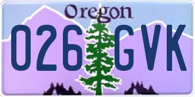 OR license plate 026GVK