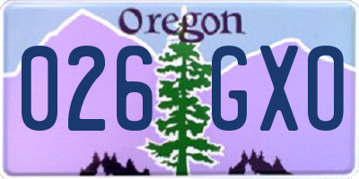 OR license plate 026GXO