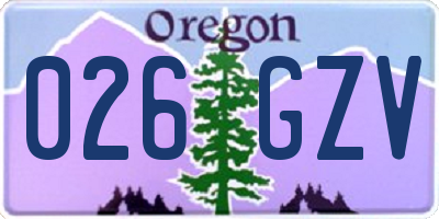 OR license plate 026GZV