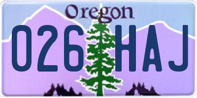 OR license plate 026HAJ