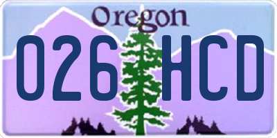 OR license plate 026HCD