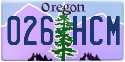 OR license plate 026HCM