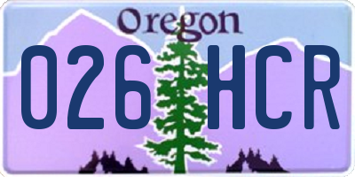 OR license plate 026HCR