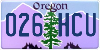 OR license plate 026HCU