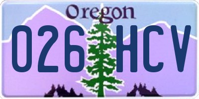 OR license plate 026HCV