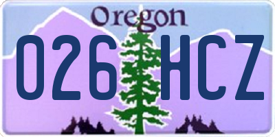 OR license plate 026HCZ