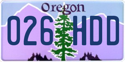 OR license plate 026HDD