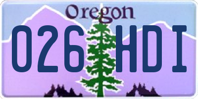 OR license plate 026HDI