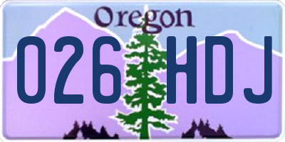 OR license plate 026HDJ