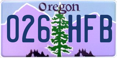 OR license plate 026HFB