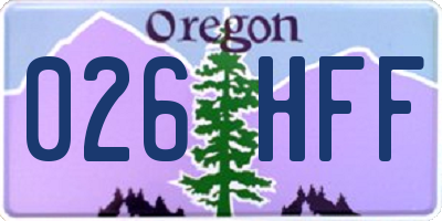 OR license plate 026HFF