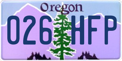 OR license plate 026HFP