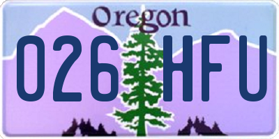 OR license plate 026HFU
