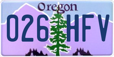 OR license plate 026HFV