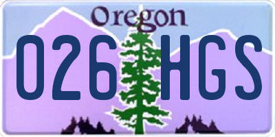 OR license plate 026HGS