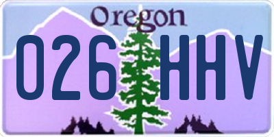 OR license plate 026HHV