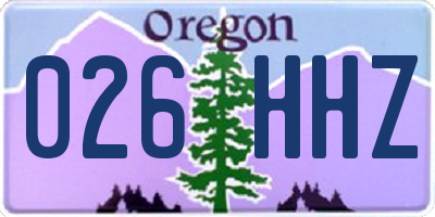 OR license plate 026HHZ