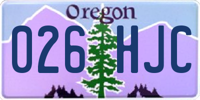 OR license plate 026HJC