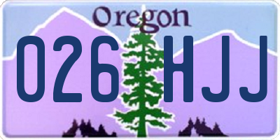 OR license plate 026HJJ