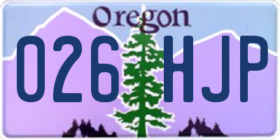 OR license plate 026HJP