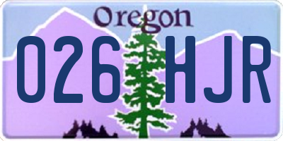 OR license plate 026HJR
