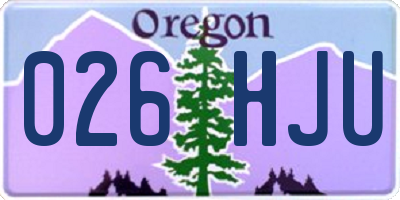 OR license plate 026HJU
