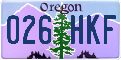 OR license plate 026HKF