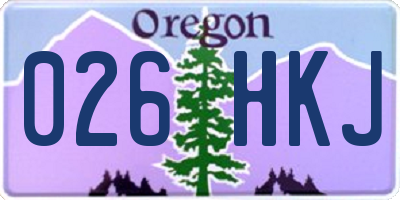 OR license plate 026HKJ