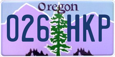OR license plate 026HKP