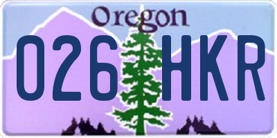 OR license plate 026HKR