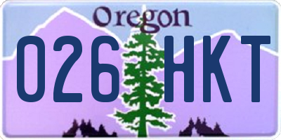OR license plate 026HKT