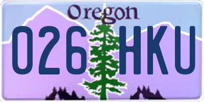 OR license plate 026HKU