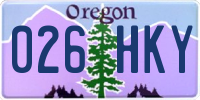 OR license plate 026HKY