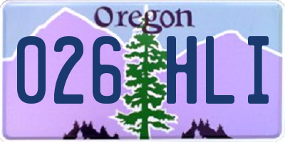 OR license plate 026HLI