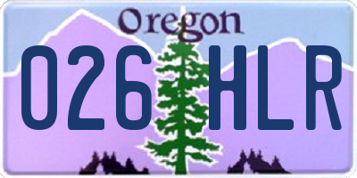 OR license plate 026HLR
