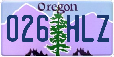 OR license plate 026HLZ