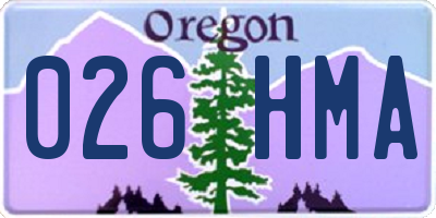 OR license plate 026HMA