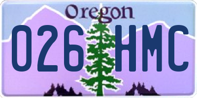 OR license plate 026HMC