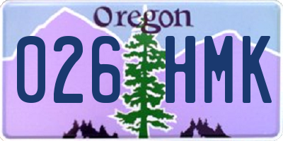 OR license plate 026HMK