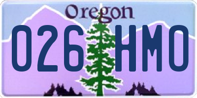 OR license plate 026HMO