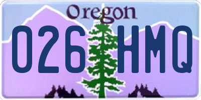 OR license plate 026HMQ