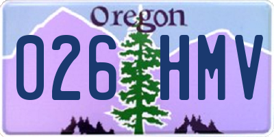 OR license plate 026HMV