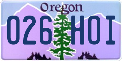 OR license plate 026HOI