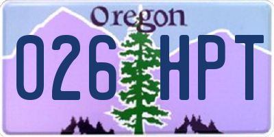 OR license plate 026HPT