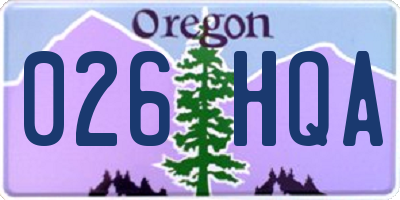 OR license plate 026HQA