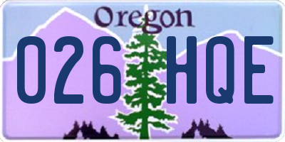 OR license plate 026HQE