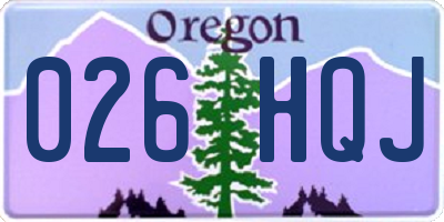 OR license plate 026HQJ